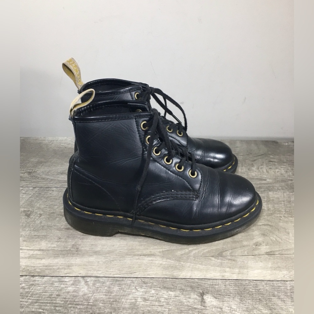 Dr Doc Docs Martens 101 Vegan Women’s Combat Lace Up Soft Toe Boots UK 3 US 5